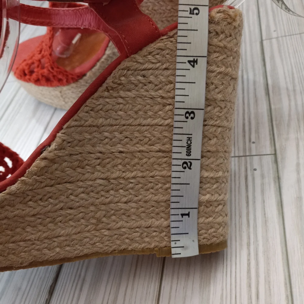 NEW Wet Seal Braided Crochet Espadrille Wedge Platforms